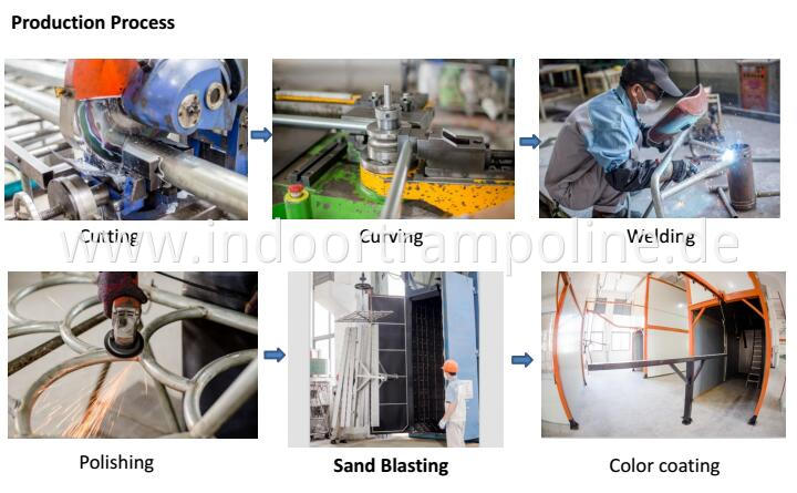 production process of professional trampoline mat